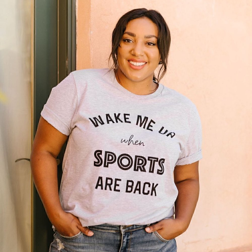 Bella Canvas Gray Sports Graphic Tee - Picture 4 of 4